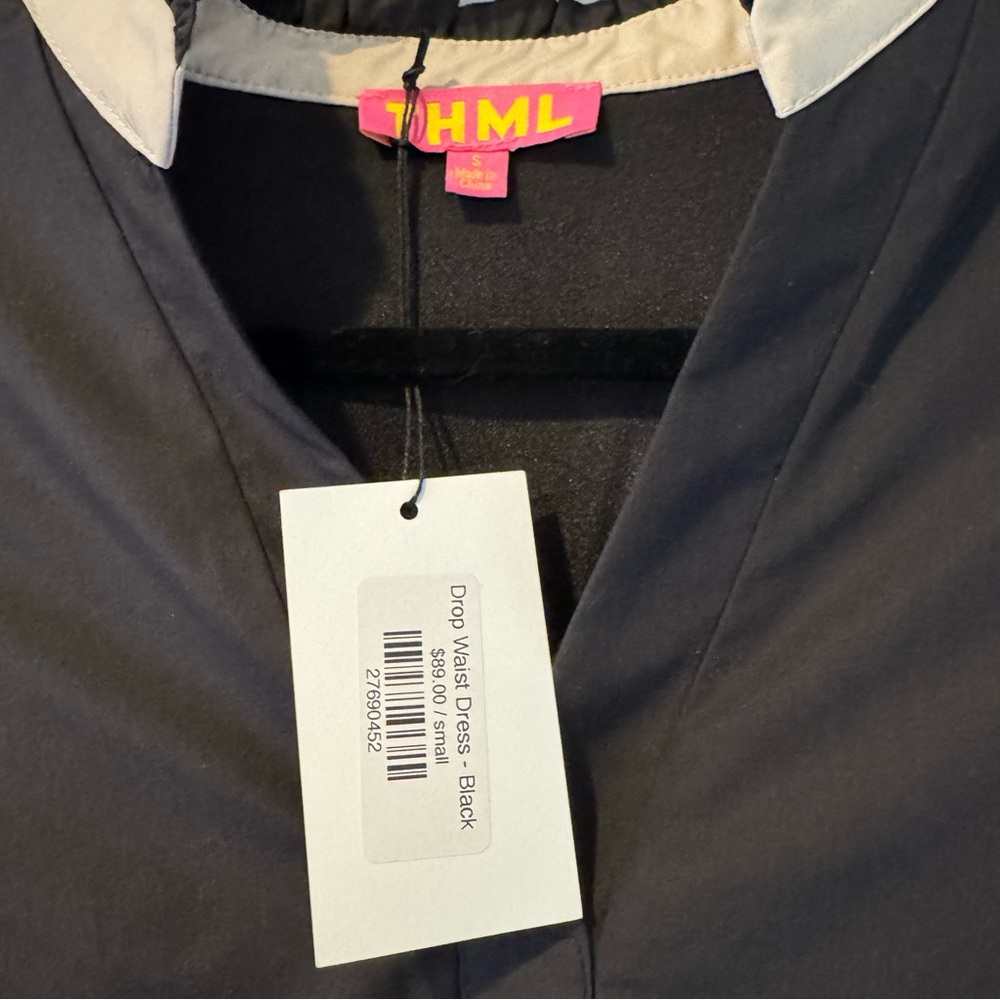 NWT THML Hint of Fun Black Mini Dress | S - Picture 5 of 6